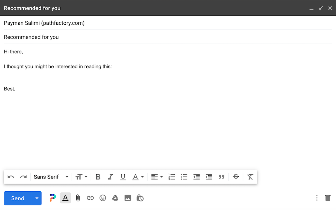 PathFactory Chrome Extension截图2
