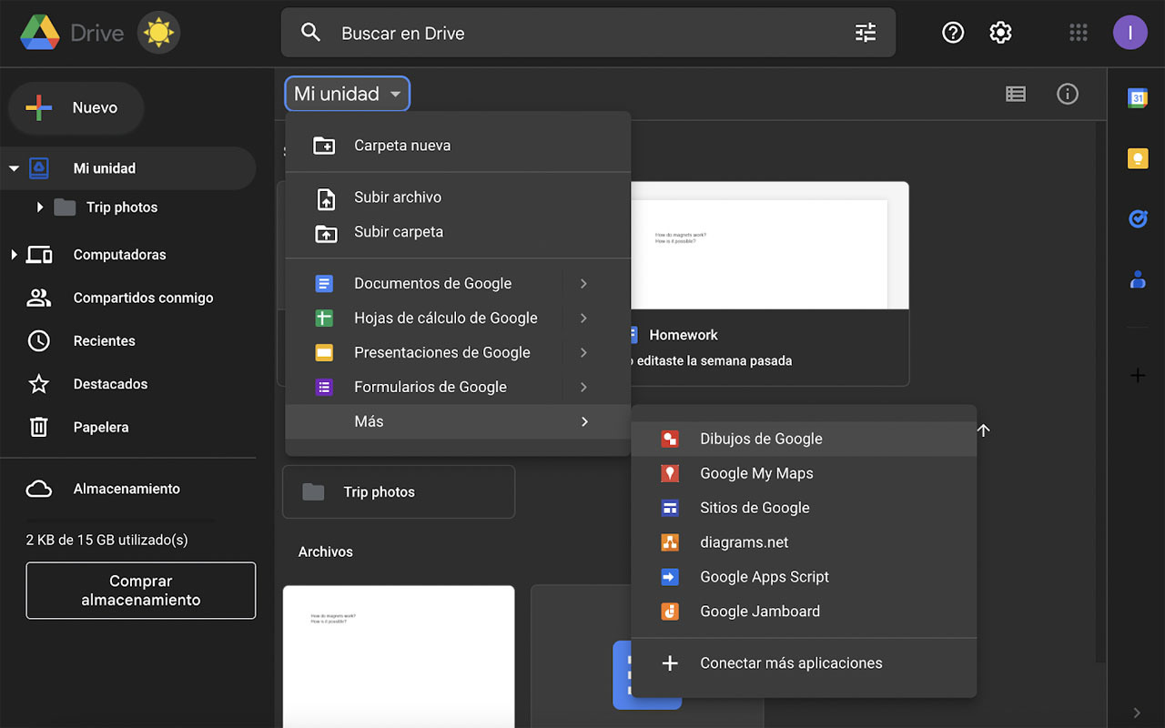Google Drive Dark Mode截图1