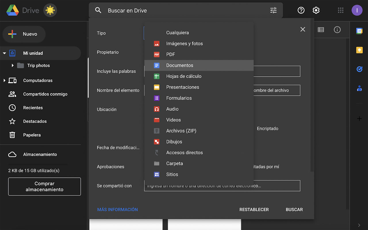 Google Drive Dark Mode截图2