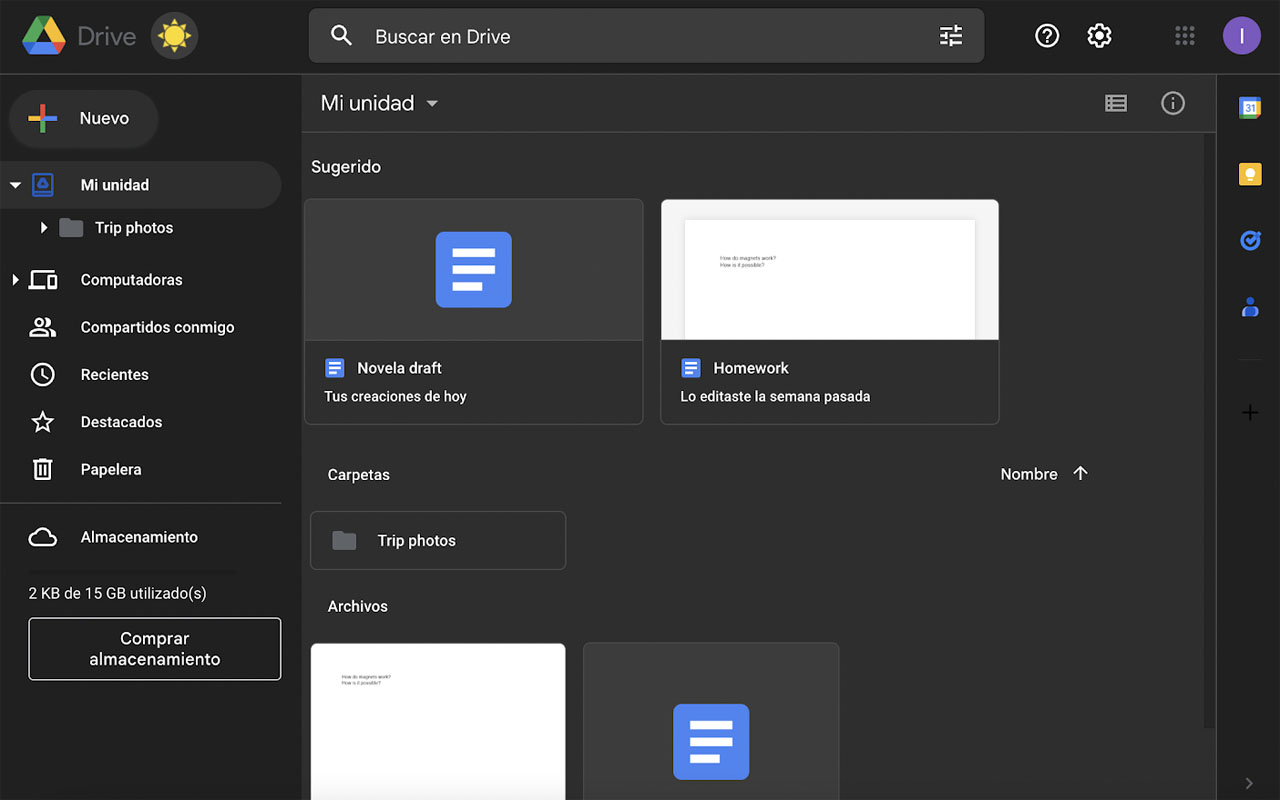 Google Drive Dark Mode截图3