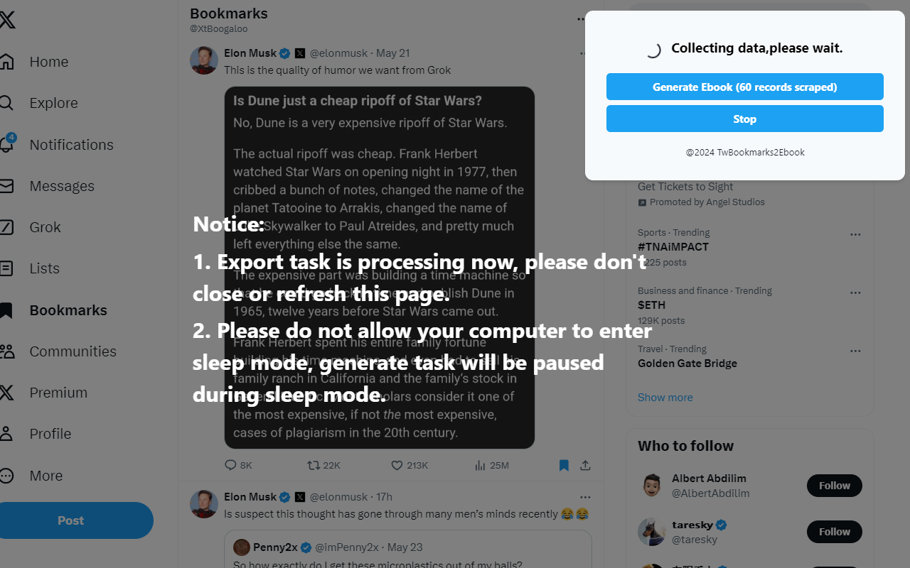 TwBookmarks2Ebook - 将所有Twitter收藏的推文转为电子书截图3