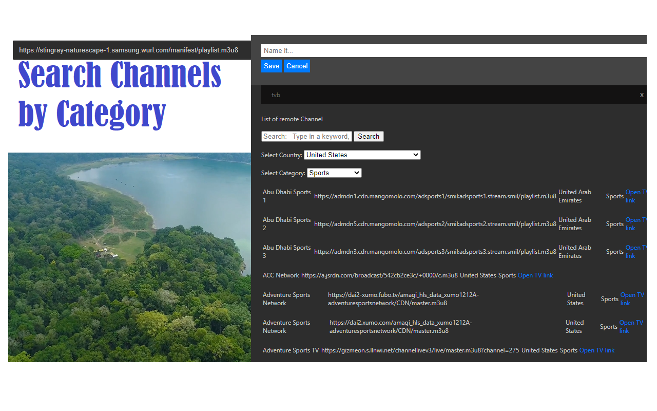 IPTV / HLS player / 7000+ free channels截图1
