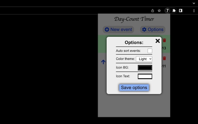Day-Count Timer Extension截图1