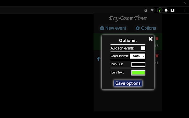 Day-Count Timer Extension截图2