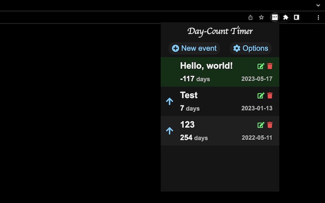 Day-Count Timer Extension截图3