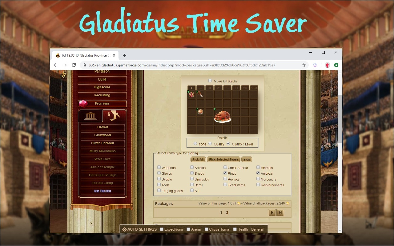 Gladiatus Time Saver (Gladiatus Bot)截图4