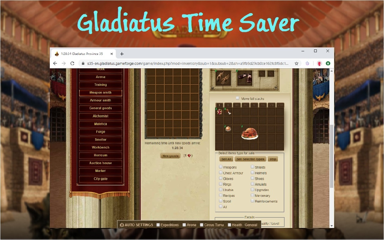 Gladiatus Time Saver (Gladiatus Bot)截图5