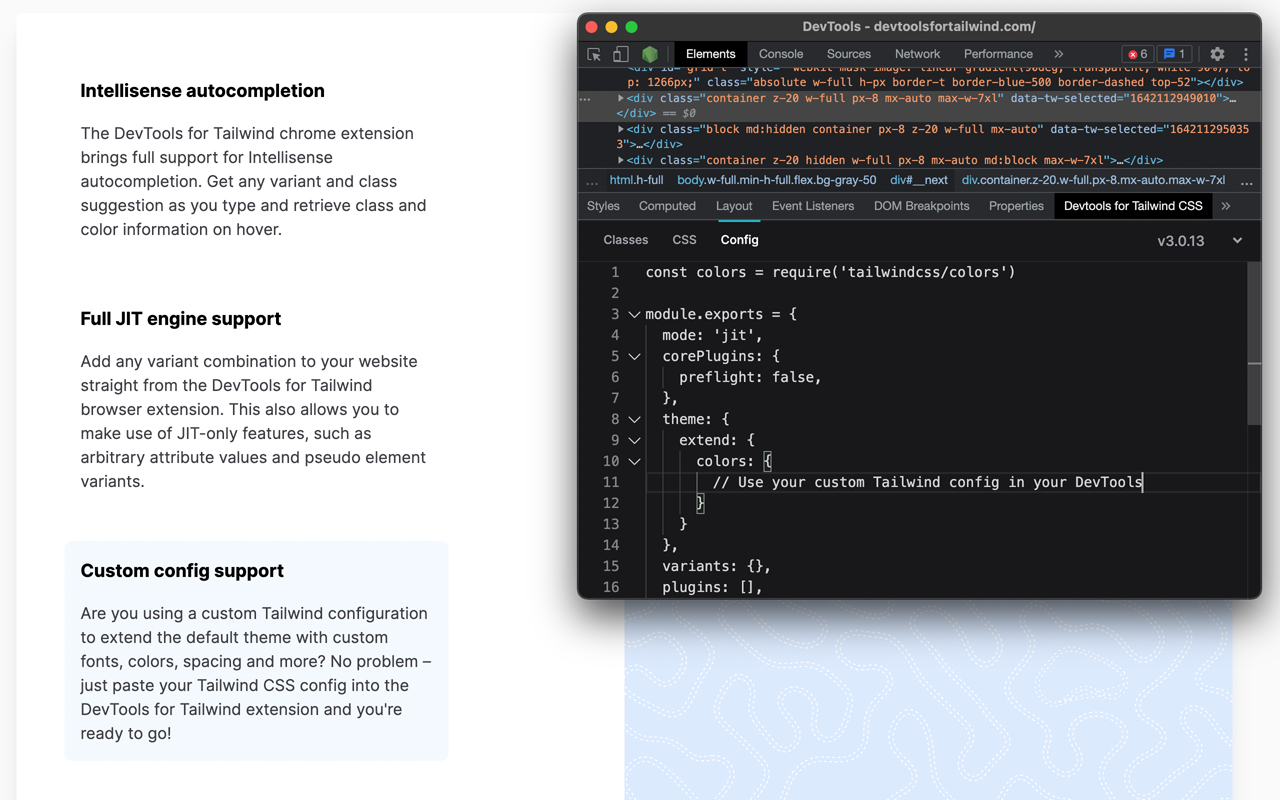 Devtools for Tailwind CSS截图1