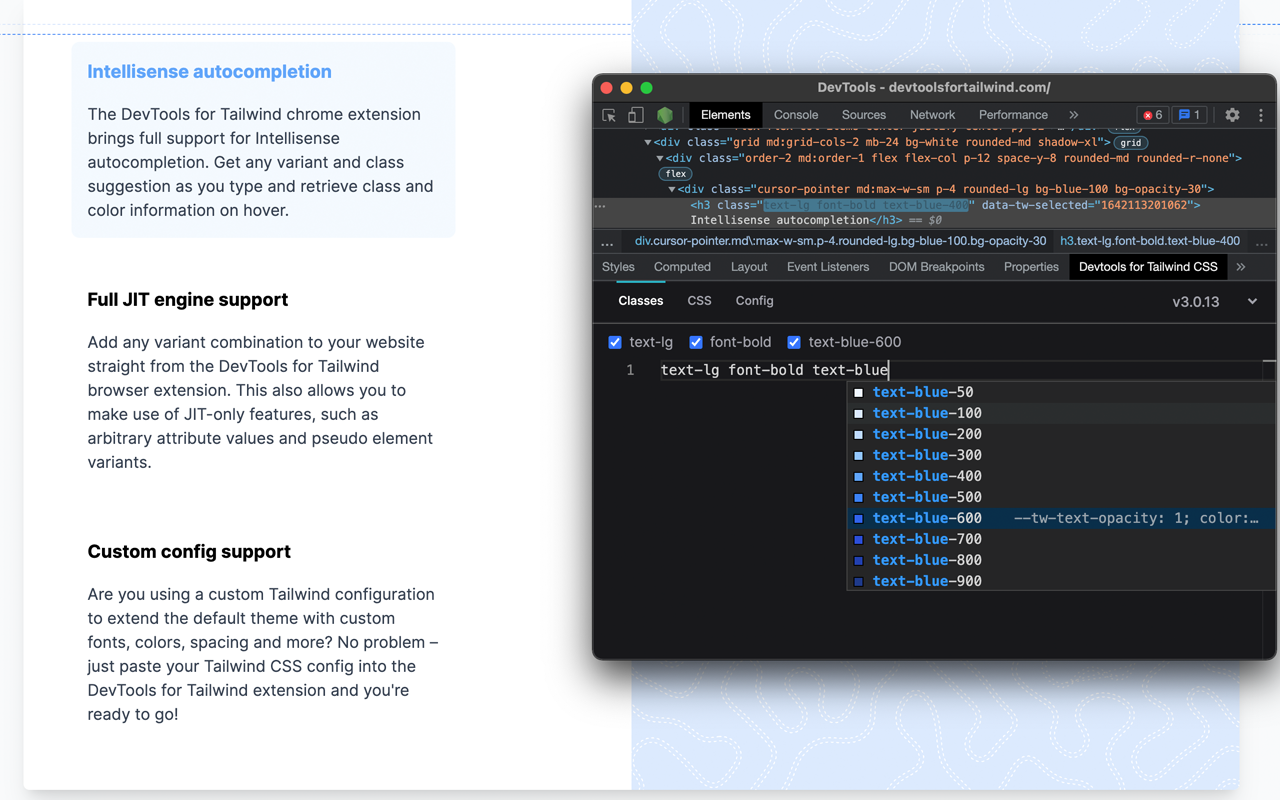 Devtools for Tailwind CSS截图2