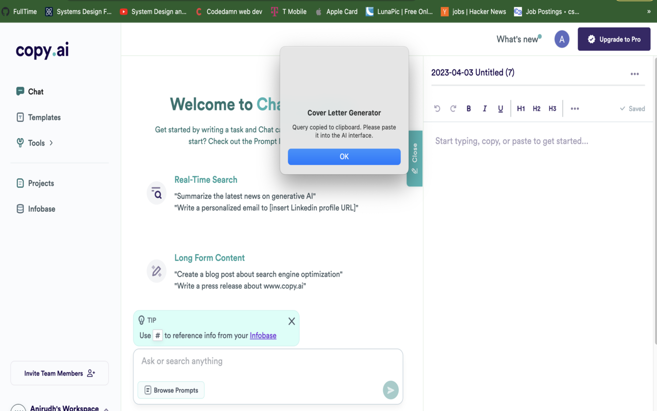 AI Cover Letter Generator截图1