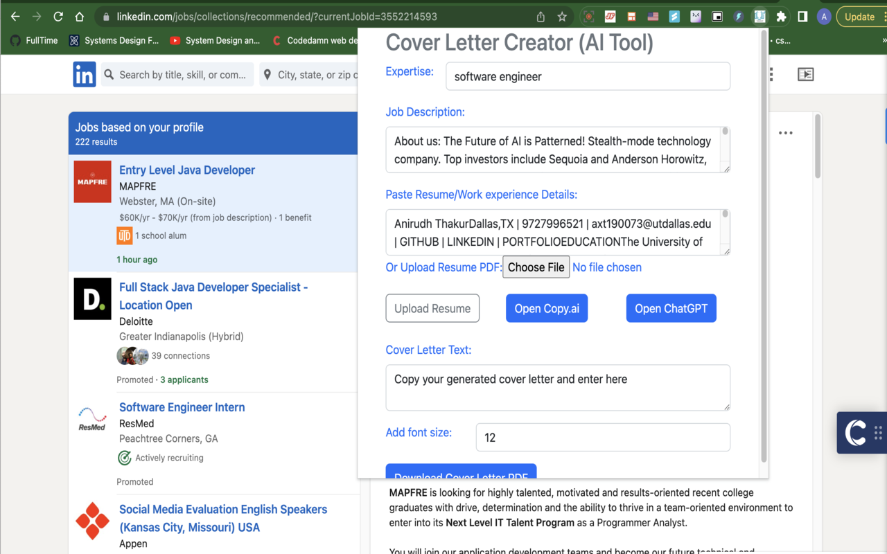 AI Cover Letter Generator截图5