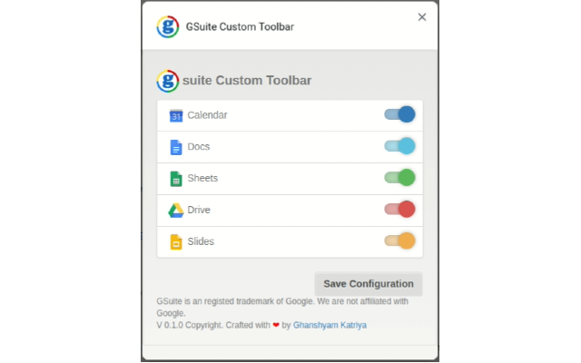 GSuite Custom Toolbar截图1