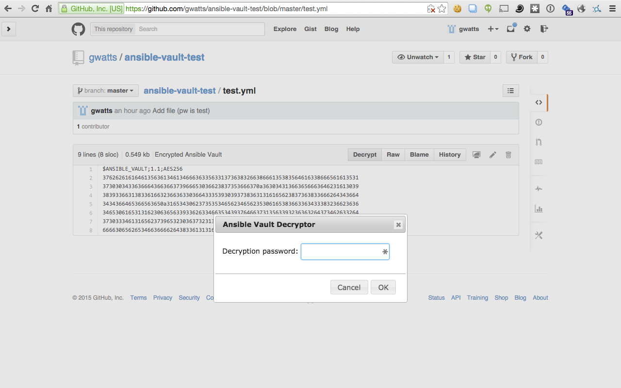 Ansible Vault Decryptor截图3