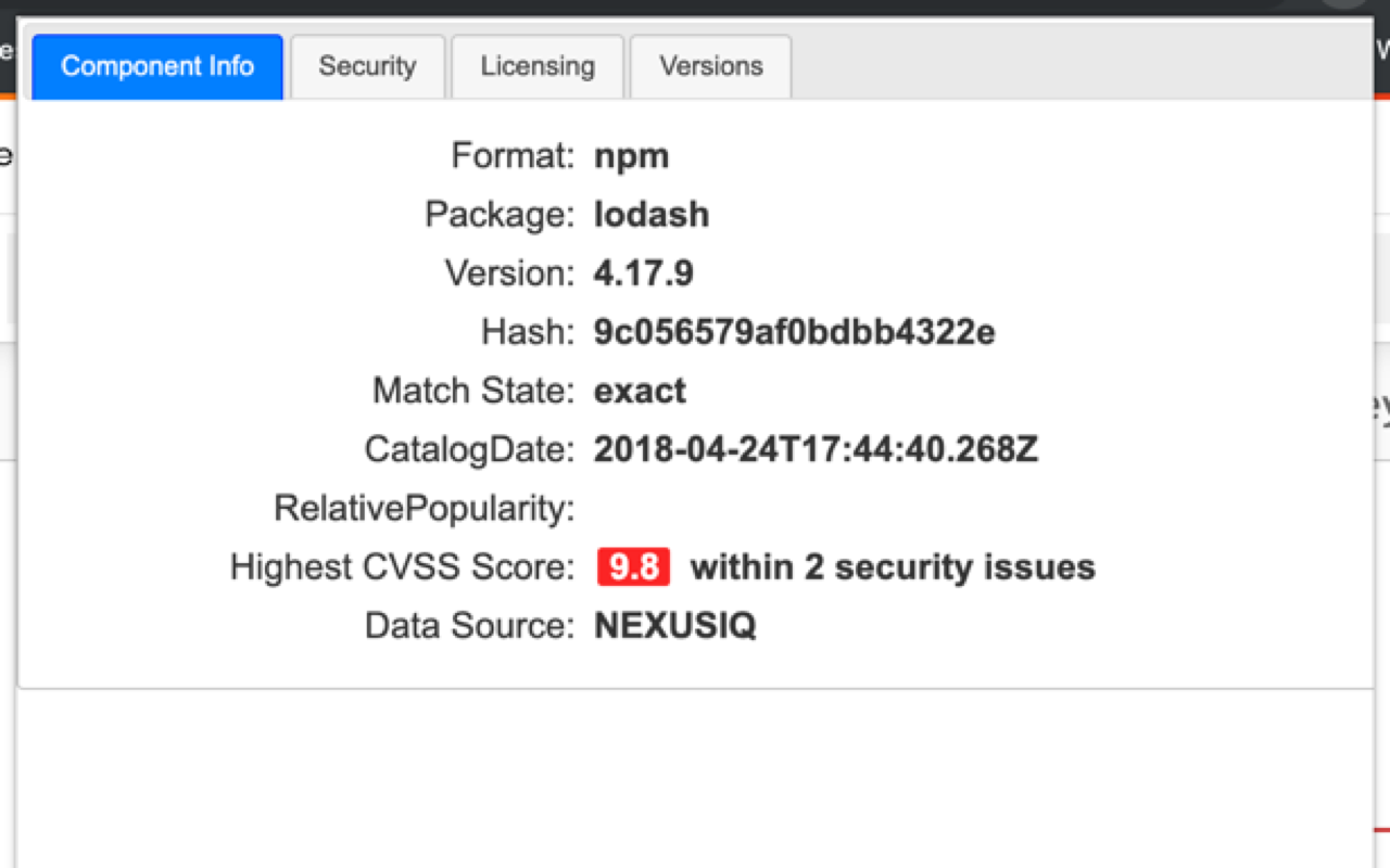 Sonatype Nexus IQ Evaluation截图2