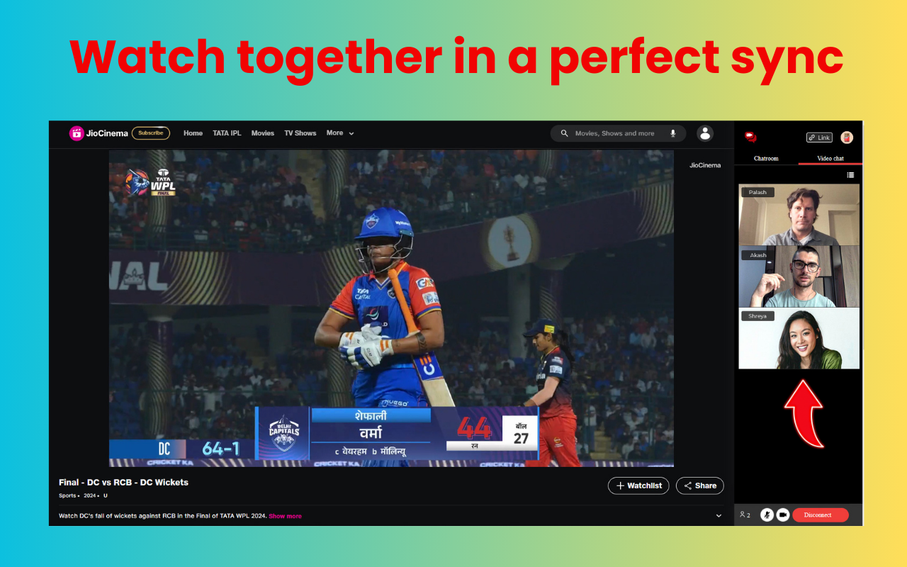 IPL watch party with video chat截图1