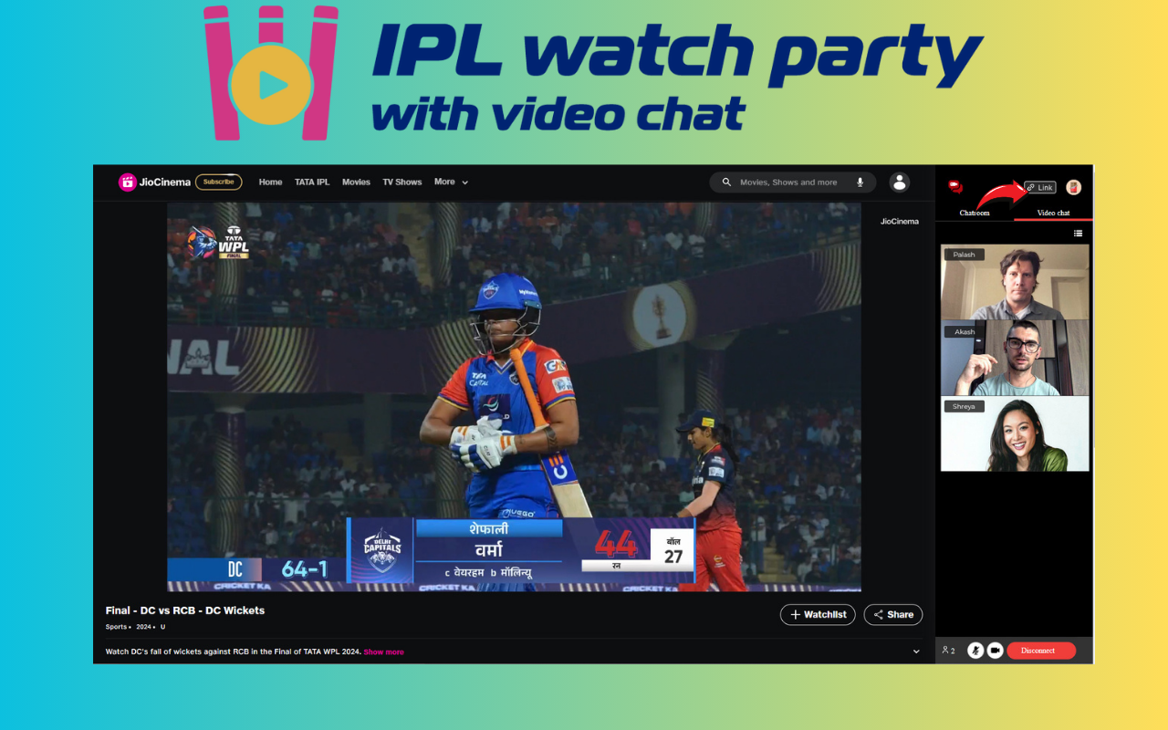 IPL watch party with video chat截图2