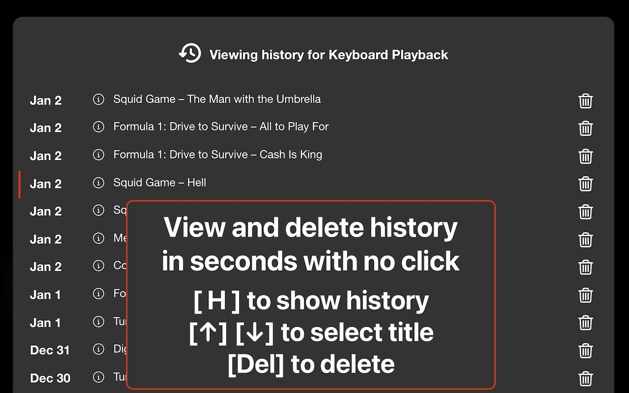 Netflix Keyboard Shortcuts截图1