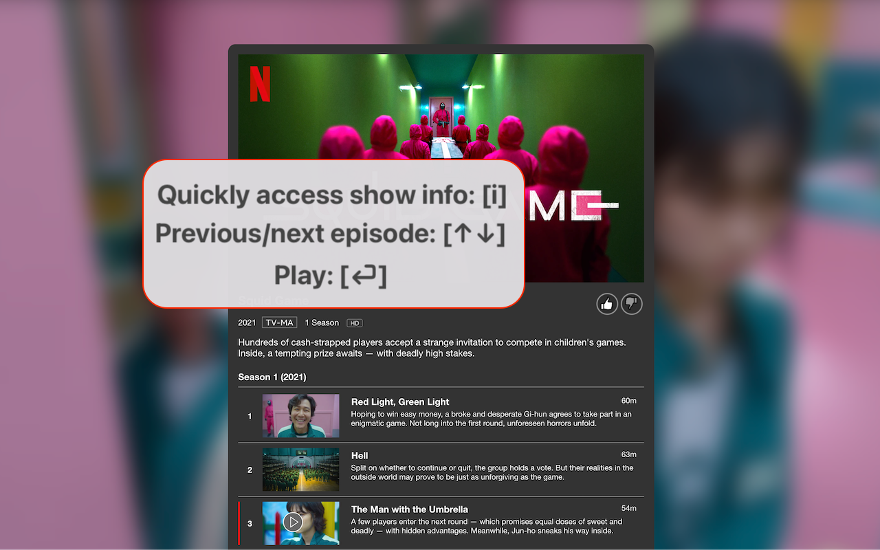 Netflix Keyboard Shortcuts截图5