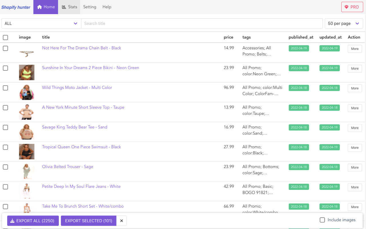Shopify猎手 - 商品抓取导出店铺跟踪分析神器截图3