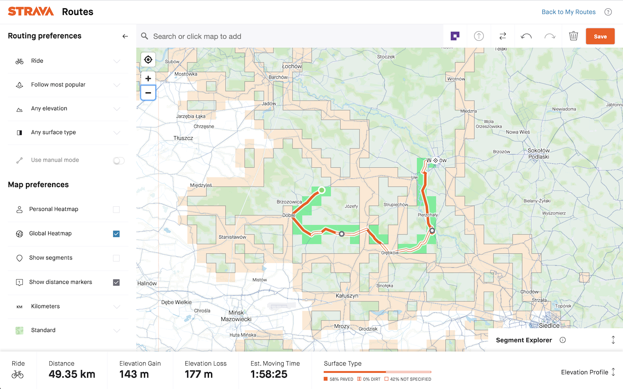 Squadrats Route Planning截图2
