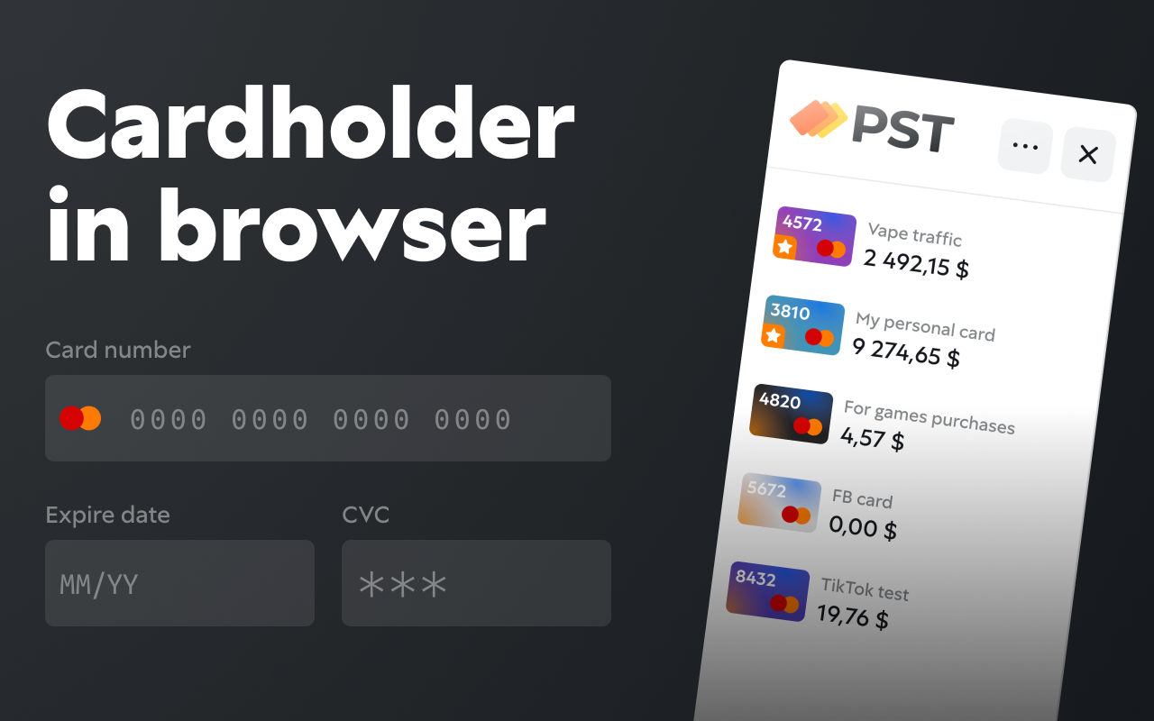 Crypto-Cardholder by PST.NET | Virtual cards截图2