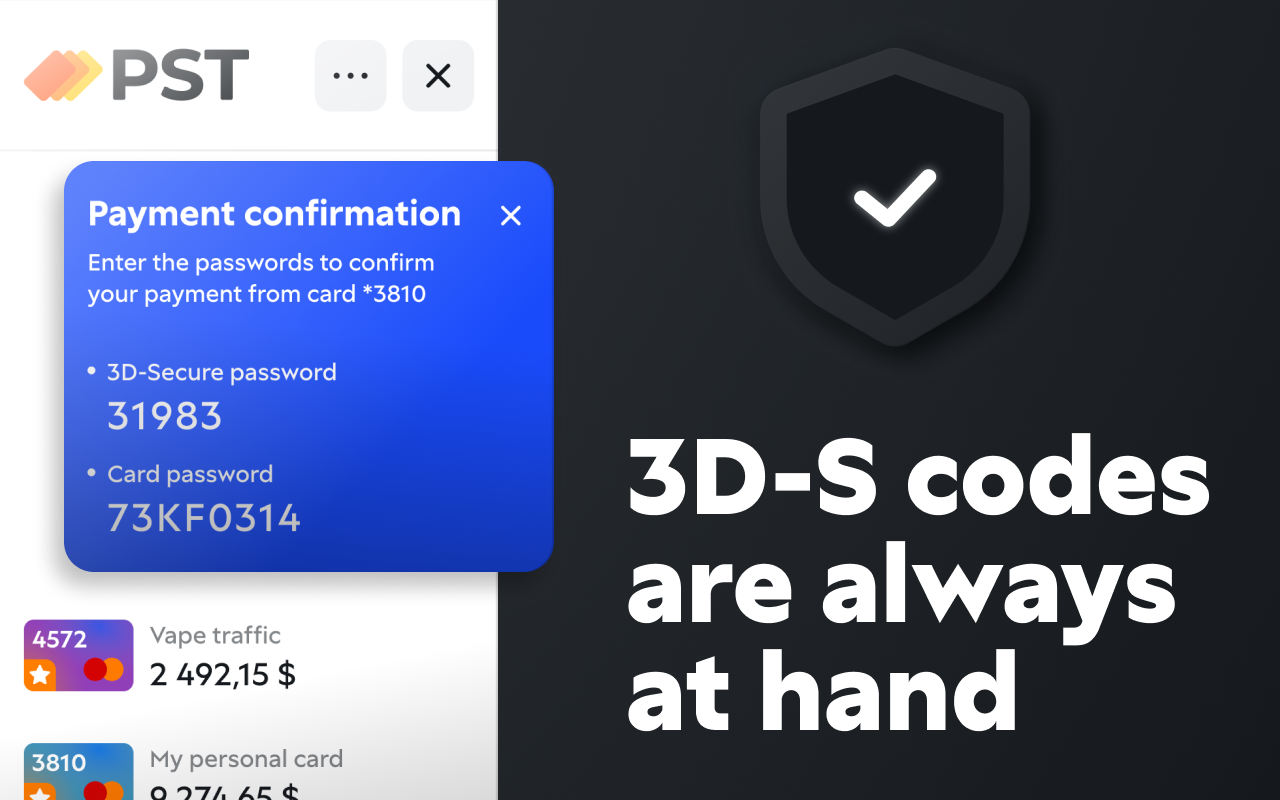 Crypto-Cardholder by PST.NET | Virtual cards截图3
