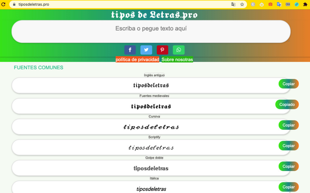 Tipos De Letras bonitas diferentes Fuentes截图3