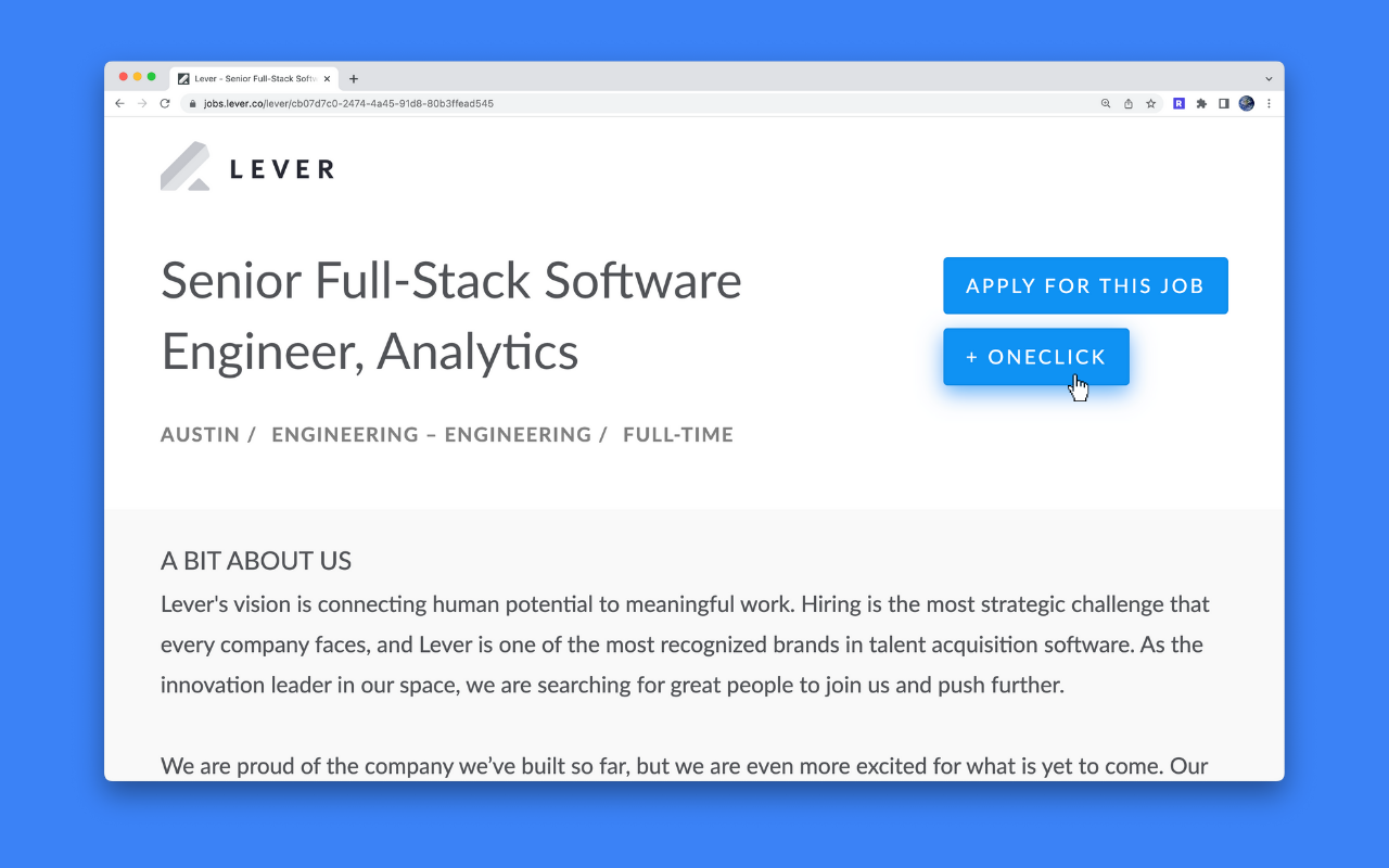 OneClick: Job Tracker for LinkedIn and Indeed截图4