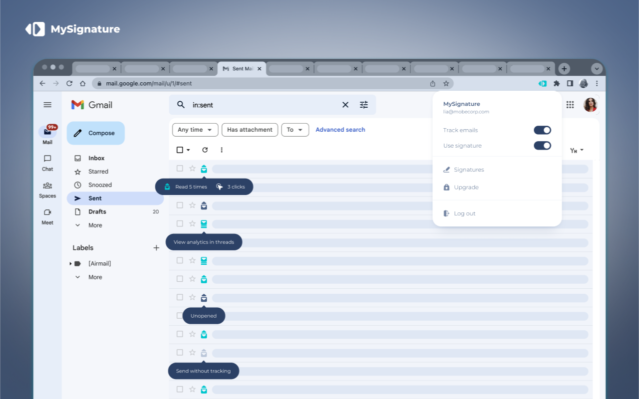 Email Signature & Email Tracker. MySignature截图1