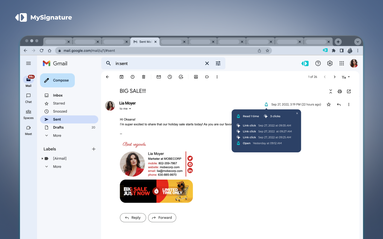 Email Signature & Email Tracker. MySignature截图4