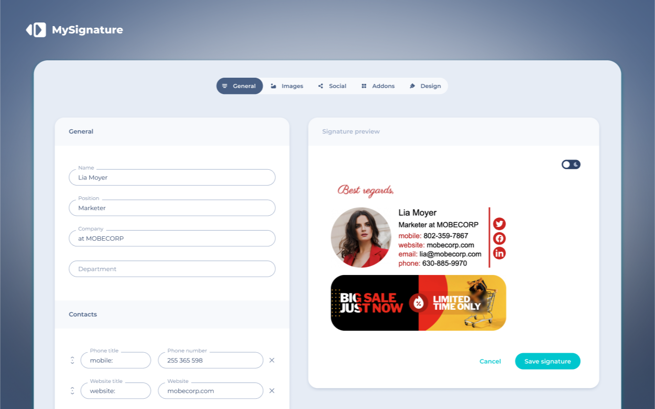 Email Signature & Email Tracker. MySignature截图5