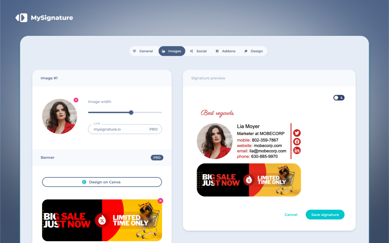 Email Signature & Email Tracker. MySignature截图6