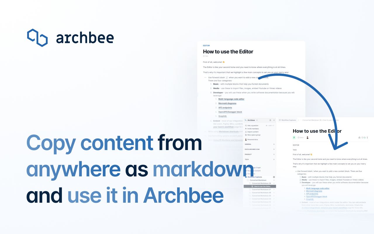 Archbee: Create Step-by-Step Guides or Import Markdown截图3