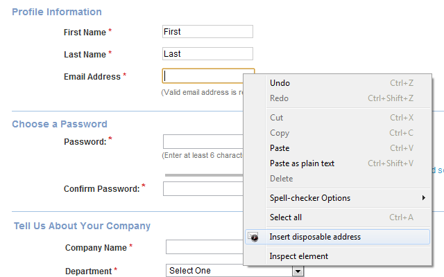 Easy disposable email address截图1