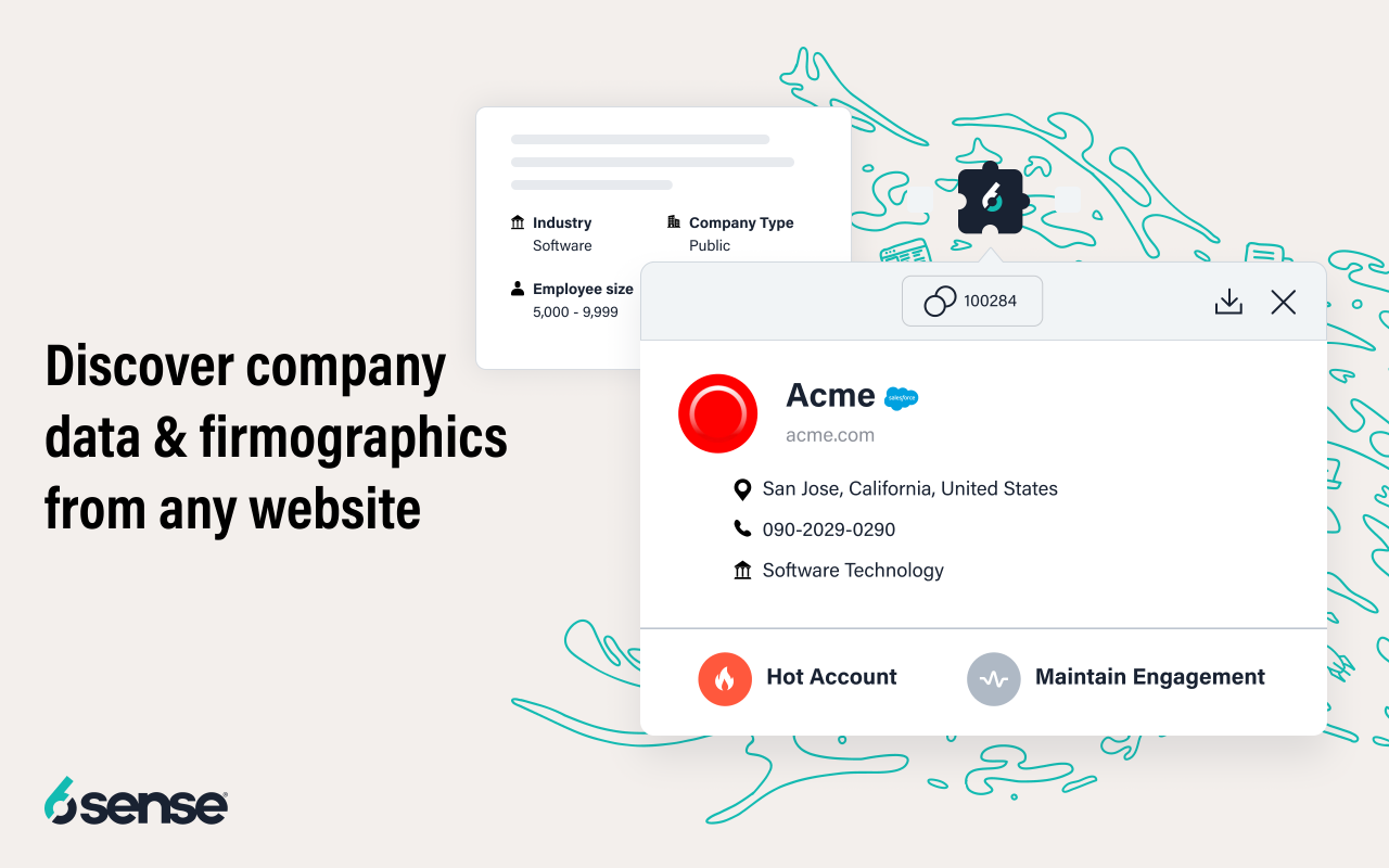6sense Chrome Extension – Find & Engage Prospects截图2