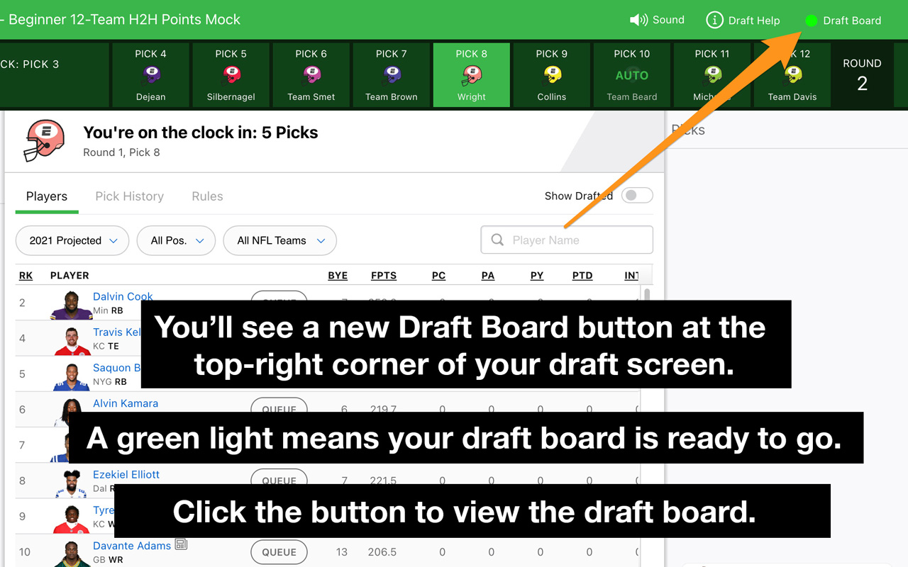 DraftNight Draft Board截图2