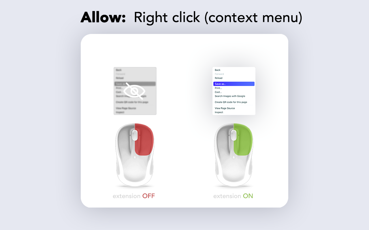 Enable right click - allow copy & select截图3