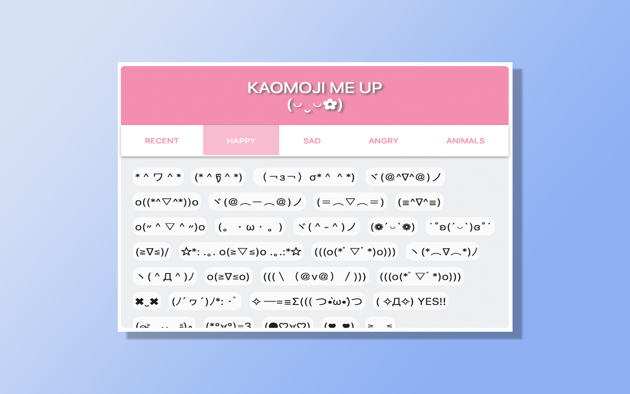 Kaomoji Me Up截图1