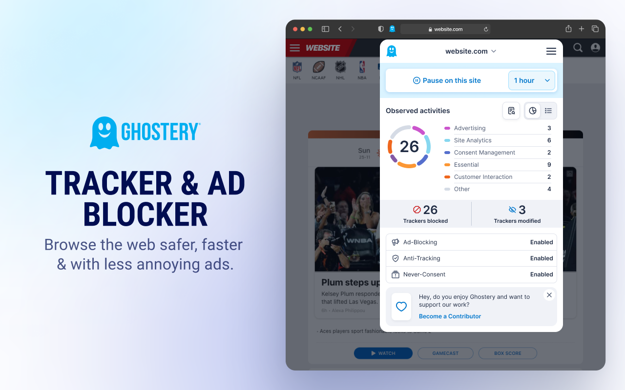 Ghostery 跟踪器和广告拦截器 - 隐私广告拦截器截图3
