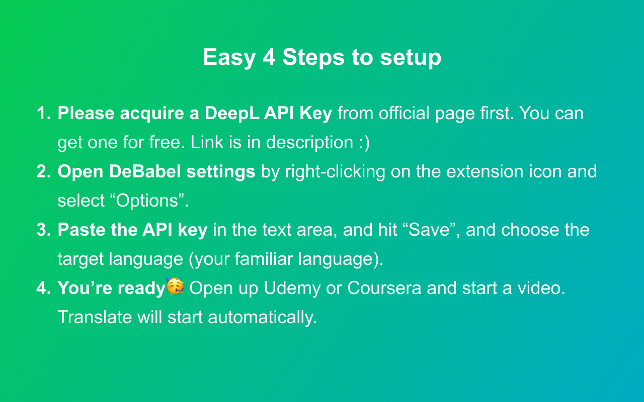 DeBabel — Auto translate for online courses截图1