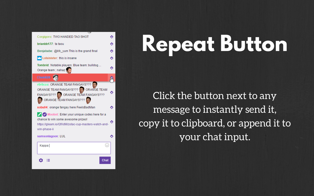 Spammerino - Twitch Chat Enhancement截图3