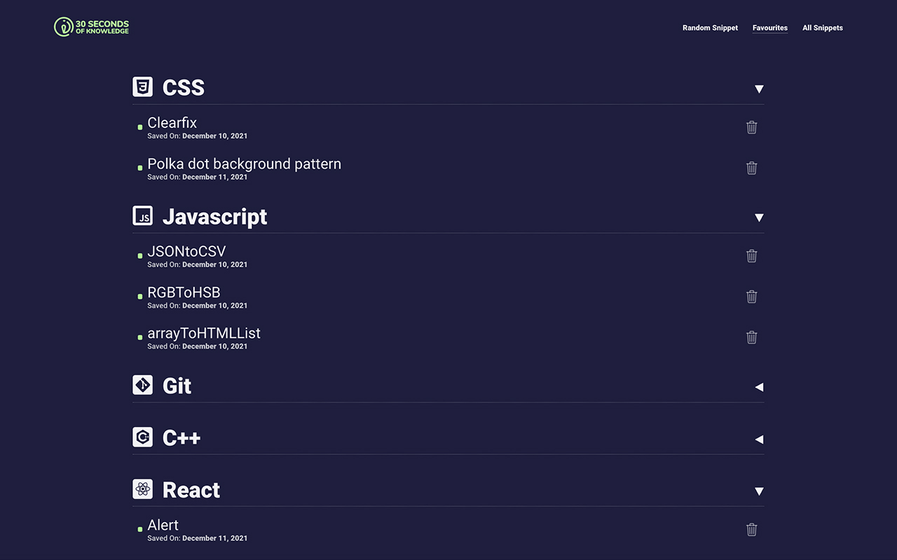 30 Seconds of Knowledge截图5