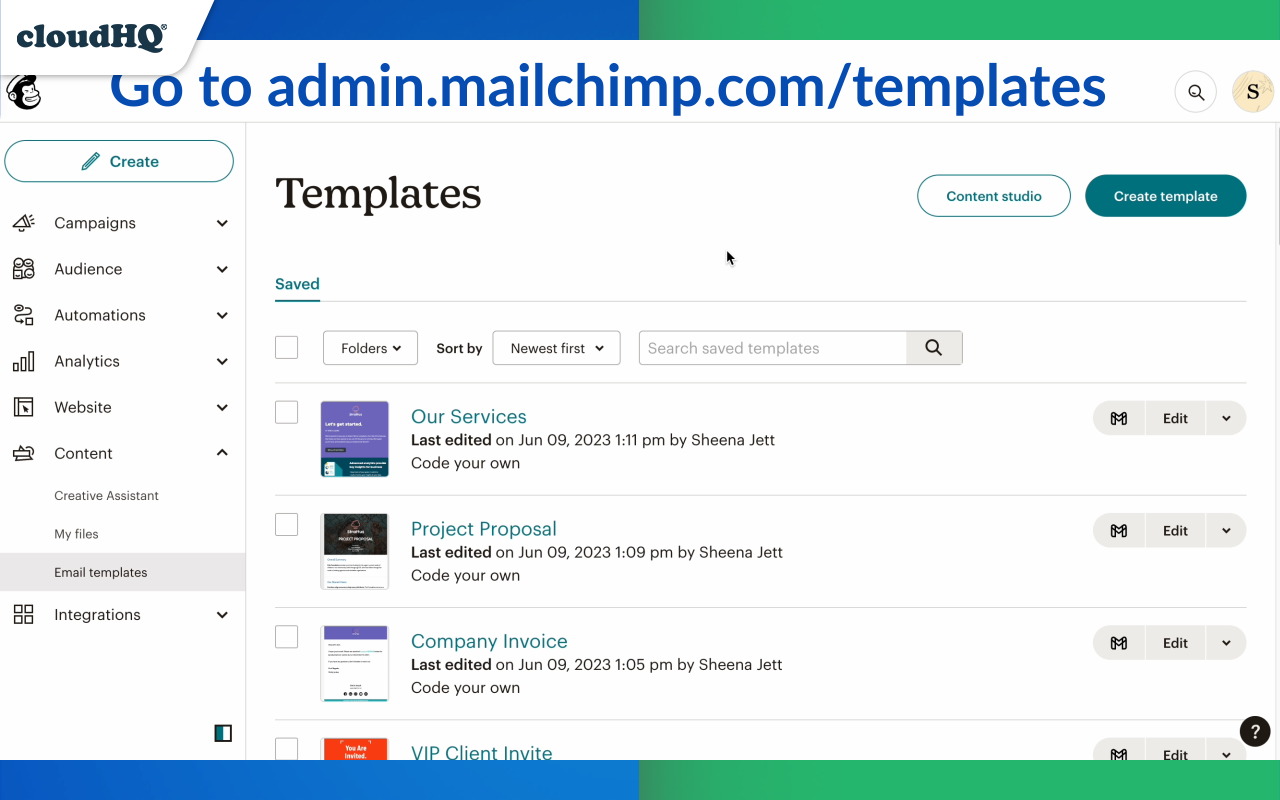 MailChimp Templates for Gmail™ by cloudHQ截图4