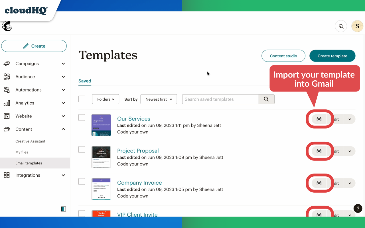 MailChimp Templates for Gmail™ by cloudHQ截图5