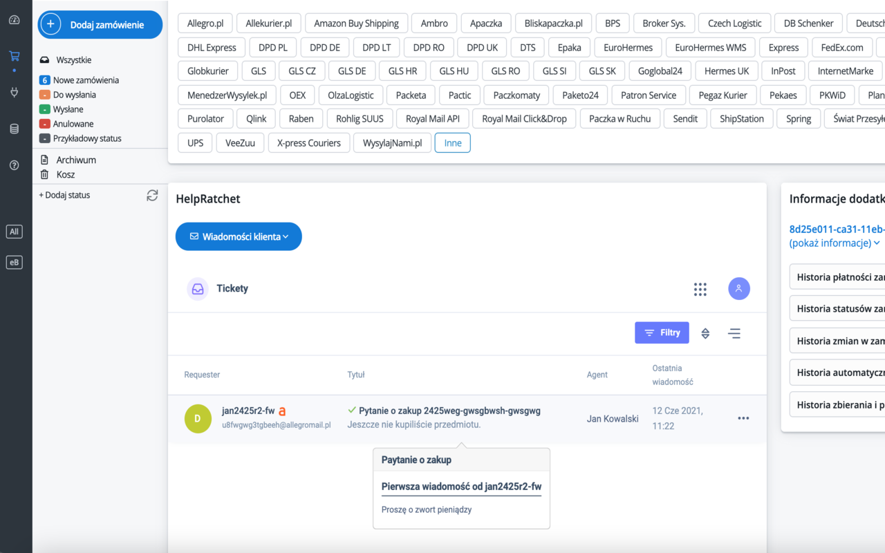 HelpRatchet - HelpDesk for BaseLinker截图2
