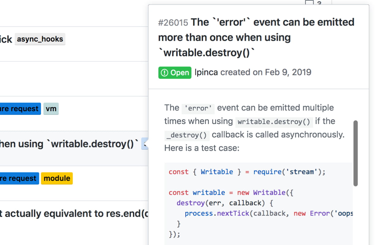 GitHub Hovercard截图5