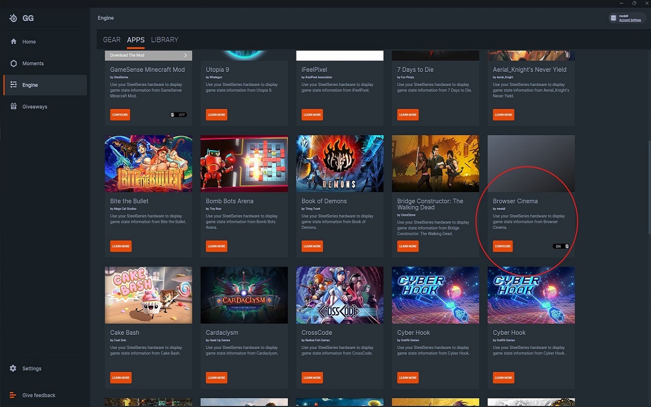 SteelSeries Browser Cinema截图1