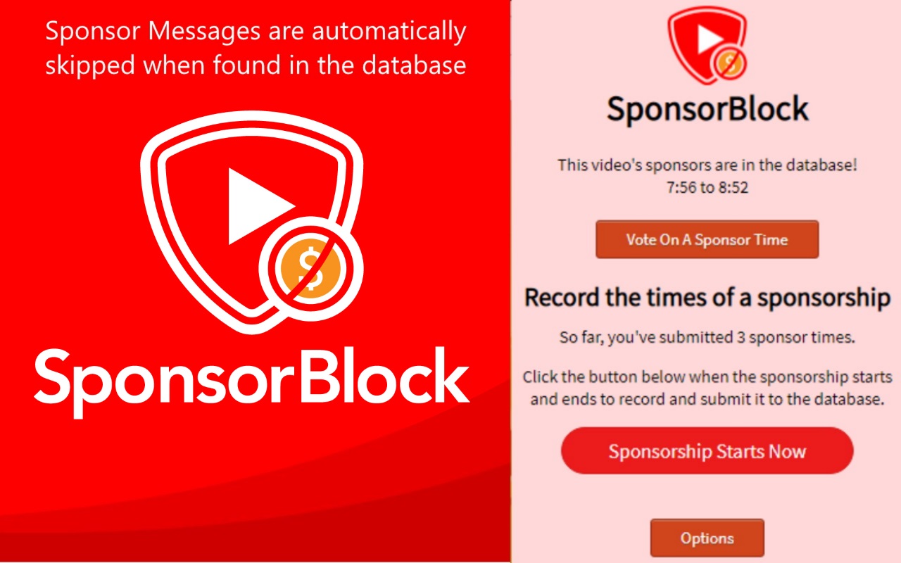 SponsorBlock for YouTube - 跳过赞助商广告截图1