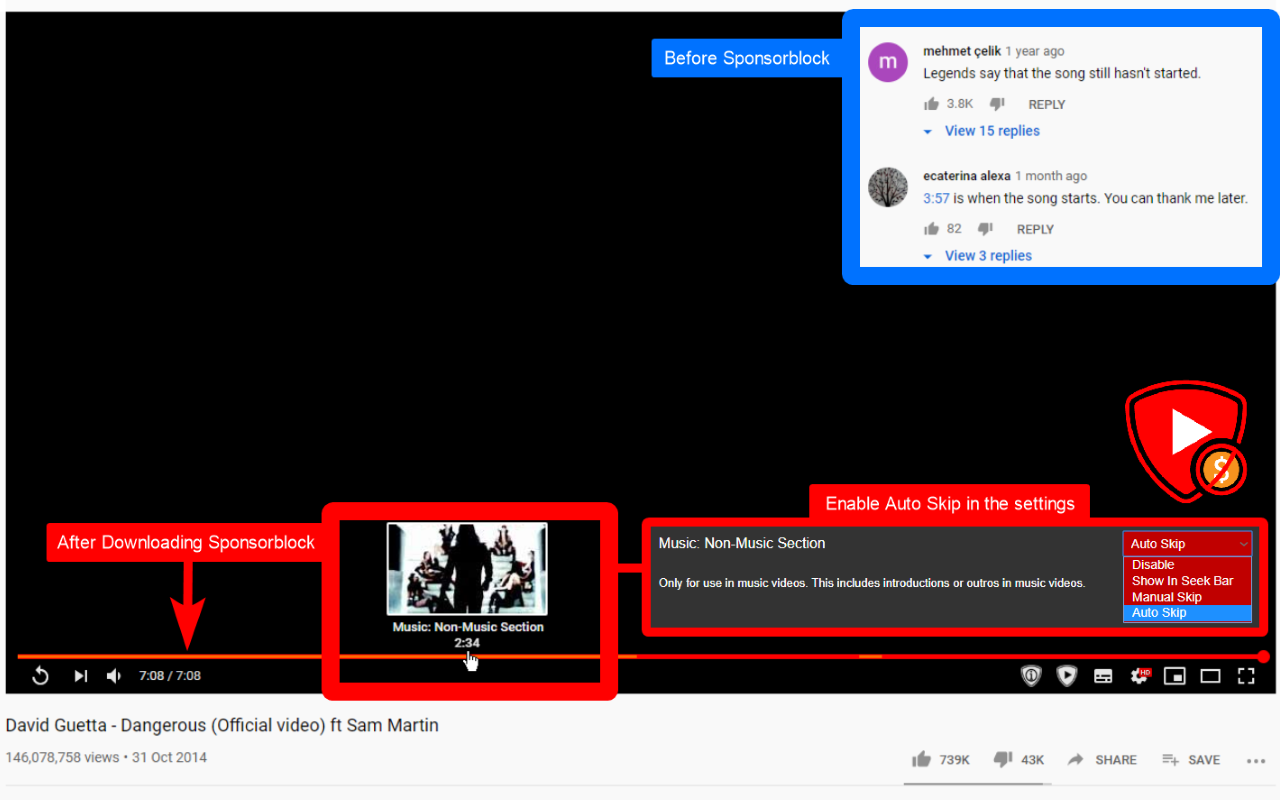 SponsorBlock for YouTube - 跳过赞助商广告截图2