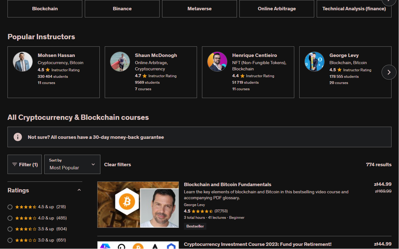 Udemy Dark Theme截图3